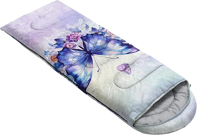 QOOMO Camping Sleeping Bags,3 Season Warm & Cool Weather,Lightweight,Waterproof Sleeping Bags for Adults & Kids,Traveling,and Outdoors,Camping Gear Equipment