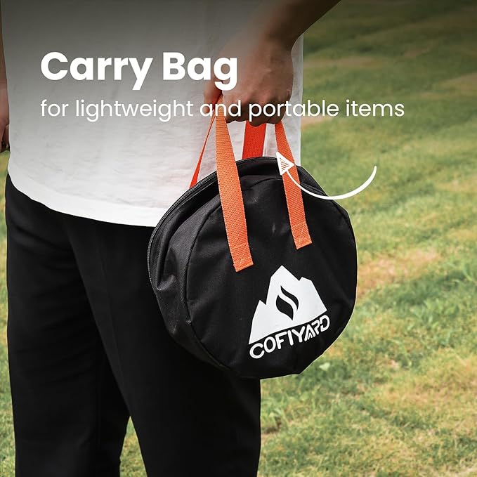 Propane 2 Burner Camping Stove with Carrying Bag, Portable Folding Gas Stove for Camping, Backpacking Camp Stove for Outdoor Cooking, With 17,000 BTU Adjustable Burners for BBQ, Tailgating