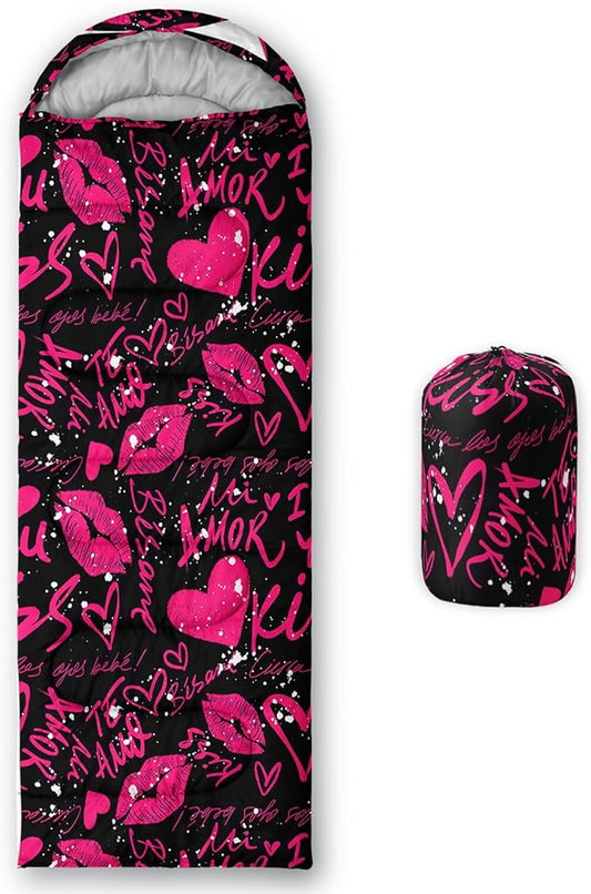 QOOMO Camping Sleeping Bags,3 Season Warm & Cool Weather,Lightweight,Waterproof Sleeping Bags for Adults & Kids,Traveling,and Outdoors,Camping Gear Equipment