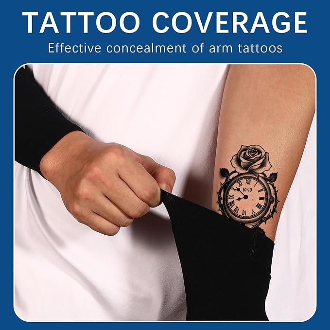 12 Pairs Arm sleeves for men/Women, Cooling UV Sun Protection Sports Compressiontattoo cover up sleeve，for Cycling,Running Outdoor Sports