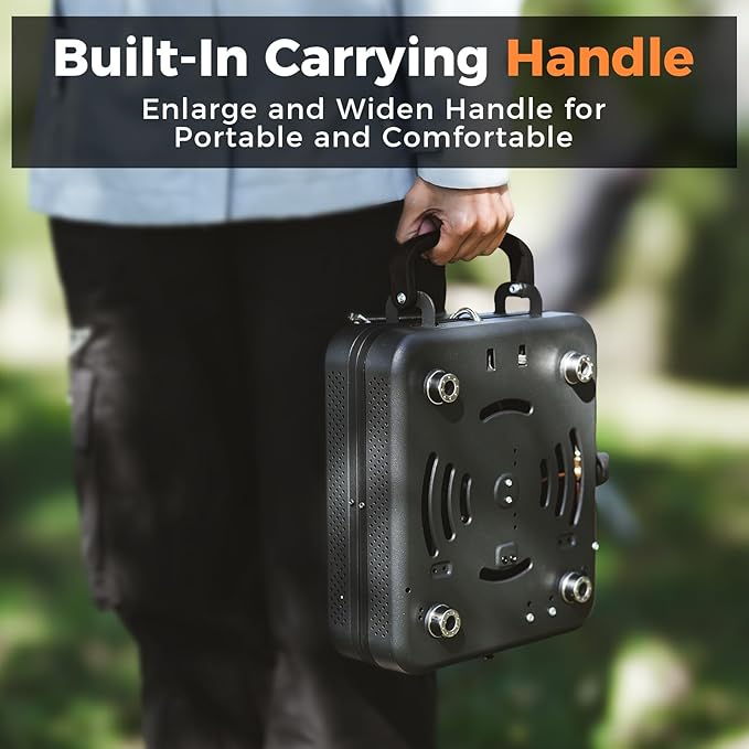 KingCamp 2 Burner Camping Stove，Portable Folding Stove with 20000 BTU，Backpacking Camp Stove for Outdoor Cooking，2 Adjustable Burners & Piezo Ignition for BBQ Hiking Backpacking Camping