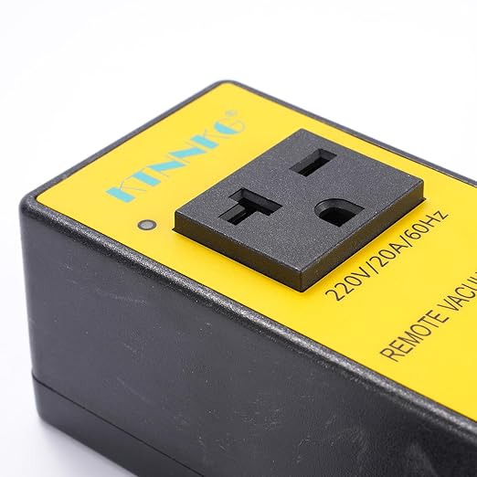 220V Automatic Remote Vacuum Switch, KTNNKG Wireless Outlet for High Power Dust Collector Tools, 5s/10s Delay Off Autoswitch,20A/60Hz/3600W