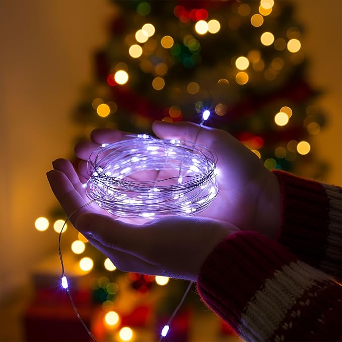 Macarrie 3 Pcs Fairy Lights USB Powered 16 ft 50 LED Lights Plug in for Xmas Indoor Outdoor Party Wedding Home Festival Tree Garden Decoration (White)