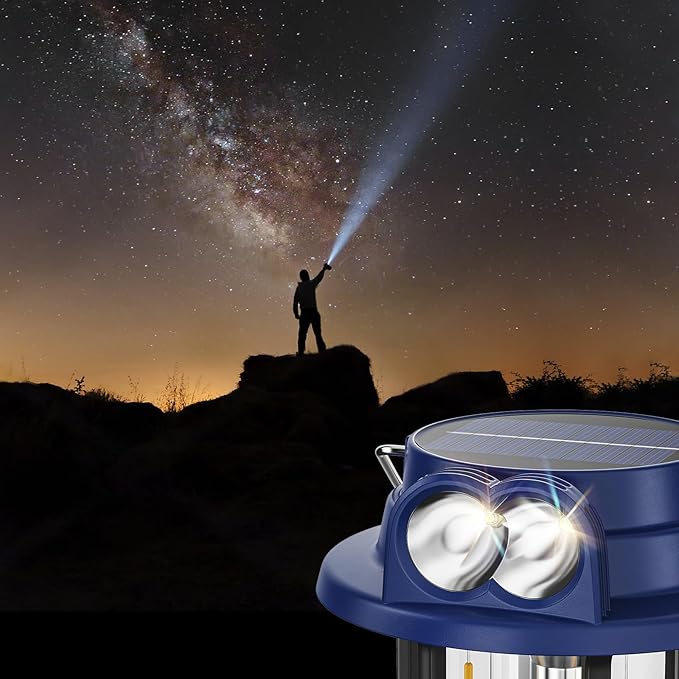 HOMY Camping Lantern Rechargeable, 5 Lighting Modes + SOS Flash - Dual Charging (USB-C/Solar) Portable & Water-Resistant , Ultra-Light Owl Lamp for Kids Camping Gift