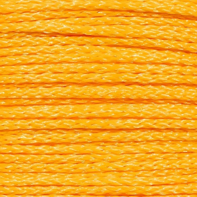 Hollow Braid Polypropylene Rope (5/16 Inch, 500 Feet, Yellow) - Barrier Rope - Trail Marking, Crowd Control, Golf Courses