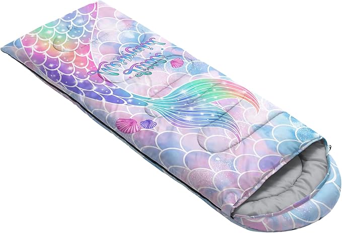 Kids Sleeping Bag for Boys Girls,3D Basketball Print-Lightweight Warm Portable Outdoor Indoor-Waterproof Cold Weather Resistant Sleeping Bag for Camping Hiking