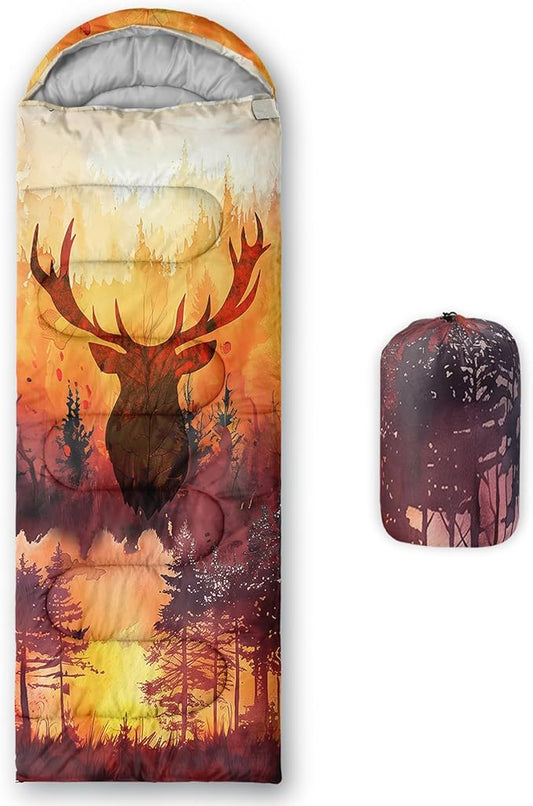 AILONEN Blue Glowing Basketball Sleeping Bag for Kids Boys,Warm and Cool Weather,Lightweight,Waterproof Backpacking,City Theme Ball Sports Sleeping Bag for Camping