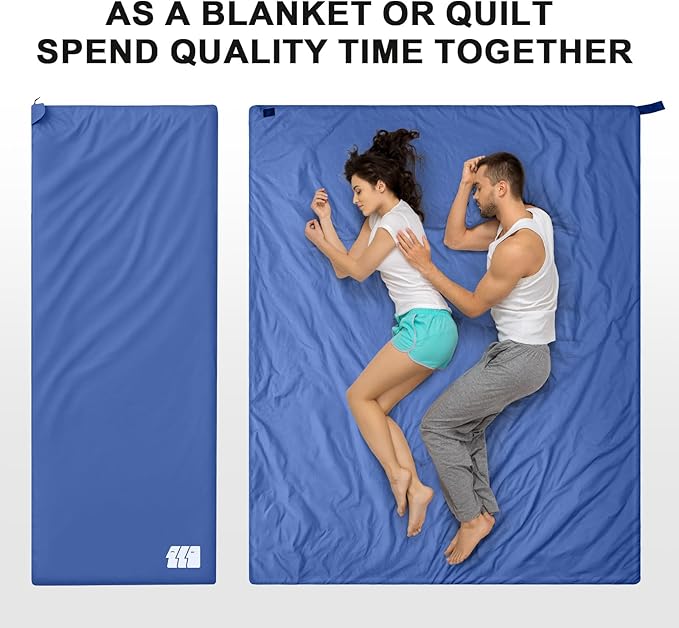 Ultralight Warm Weather Sleeping Bag - Portable, Waterproof, Compact Lightweight, Comfort with Compression Sack - Great for Outdoor Camping, Backpacking & Hiking