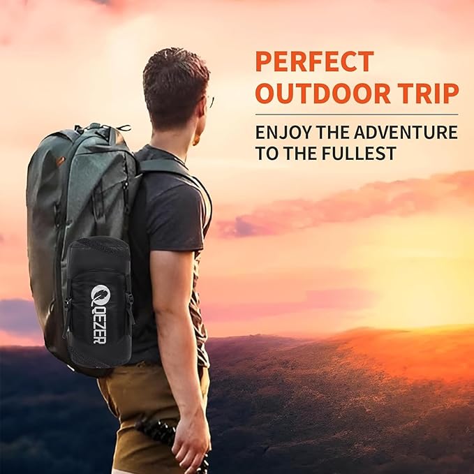 Ultralight Down Sleeping Bag for Adults - 600 Fill Power, Cold Weather, Backpacking, Camping, Hiking