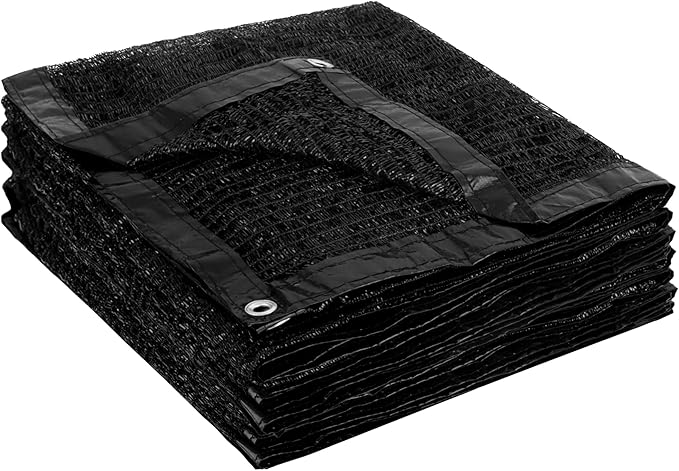 Garden expert 50% Sun Shade Cloth 10x15ft Mesh Tarp with Grommets for Plant Cover Patio Canopy Garden Pergola Greenhouse Car Barn Kennel Black