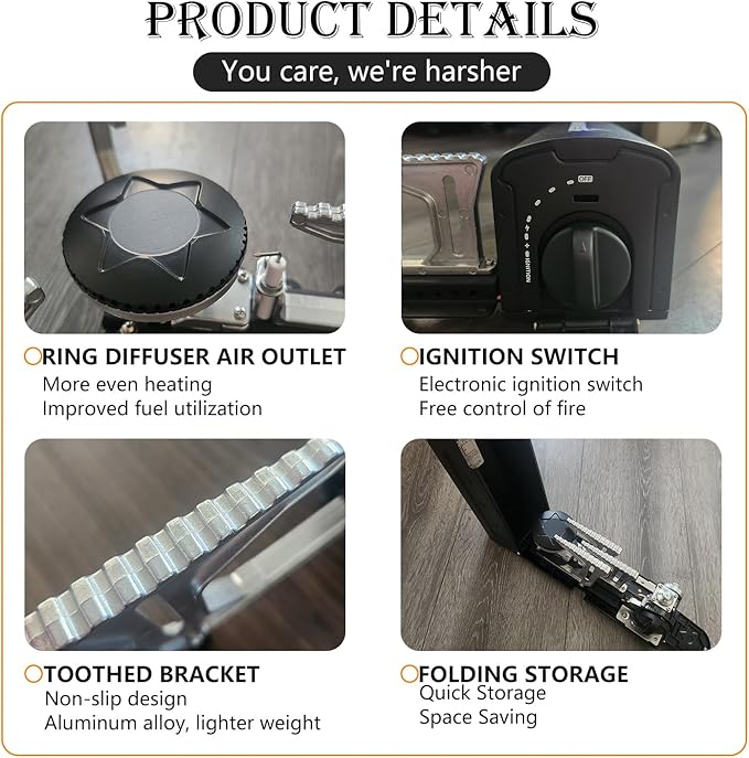 Portable Cassette Stove With Delicate Storage Bag, Foldable Camp Stove Compact Camping Stove, 2200W Folding Butane Gas Burner (White)