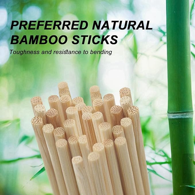 8 inch Natural Bamboo Skewers for Barbecue Party，Fruit，Kabob，Appetiser，Hamburger，Cocktail，Craft，Bouquet，Chocolate Fountain，Corn Dog, diameter=4mm. More Size Choices 6"/8"/10"/12"(100 PCS)