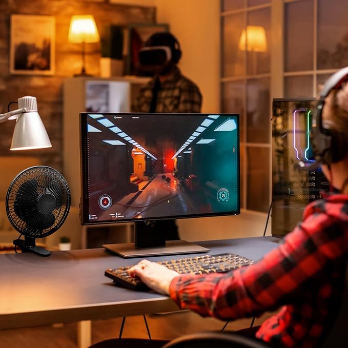 JOEY'Z 2 Pack - 6 INCH - 2 Speed - Adjustable Tilt, Whisper Quiet Operation Clip-On-Fan - Black