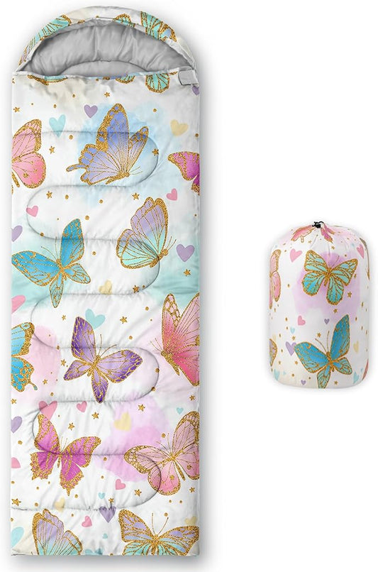 Axolotl Blue Gamepad Sleeping Bag,Waterproof Lightweight Gaming Sleeping Bag Game Console Camping Bag for Boys Teens,Warm and Cool Weather Green Portable Sleeping Bag for Camping Outdoor Indoor