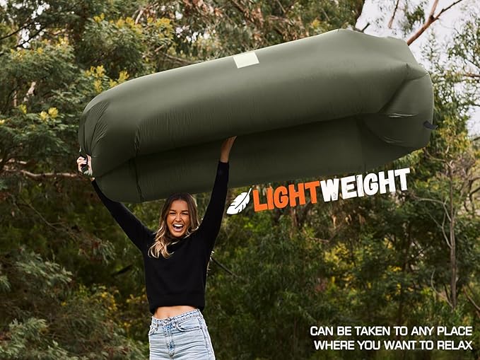 WEKAPO Inflatable Sun Lounger, Air Sofa, Hammock, Portable, Waterproof and Leak-Proof, Ideal for Backyard, Beach, Travel, Camping, Picnics and Music Festivals