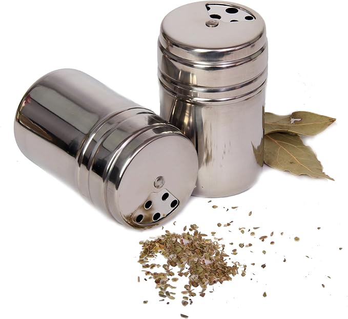 Wealers 6 Piece Stainless Steel Salt and Pepper Spice Shakers (Blue)