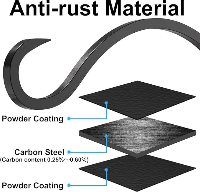GameXcel Hanging Plant Bracket, 2PCS 12in Large Plant Hangers Outdoor Indoor Heavy-Duty Metal Wall Plant Hooks Plant Hanger with Screws for Home Decor Bird Feeders Lanterns Wind Chimes Decorative