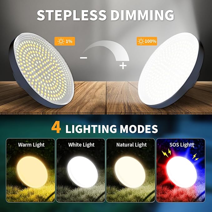 5000LM Flashlight Portable LED Camping Lantern Rechargeable Light 30W with Magnet , IPX4 Waterproof Tent Lights Power Failure Emergency Survival Kits Snowstorm