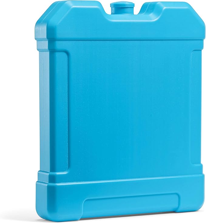 Cool Coolers by Fit + Fresh, XL Cooler Ice Block, Large and Powerful Ice Pack, Perfect for Insulated Cooler, Beach Bag, Backpack Cooler & Travel, 1PK, Blue