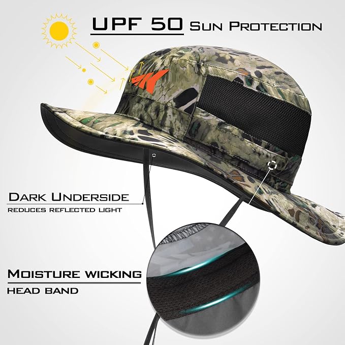 KastKing Sol Armis UPF 50 Boonie Hat - Sun Protection, Fishing, Beach & Hiking, Paddling, Rowing, Kayaking