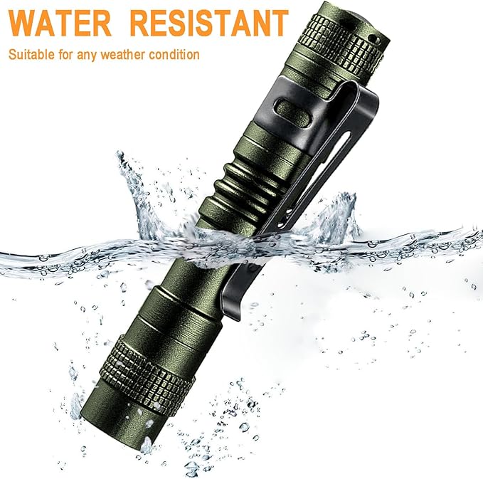 Beieverluck 10 Pack Small Mini LED Flashlight Pocket Flashlight Pen Light Flashlight Tactical Flashlight with Clip Flashlights for Camping Outdoor Emergency Inspection Fathers Gifts for Dad Husband