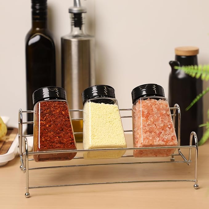 30 Pack Plastic Spice Jars with Shaker Lids Clear Seasoning Containers Spice Bottles for Kitchen Storing Spice Herbs Seasoning Powders(Cuboid,9.3 oz)