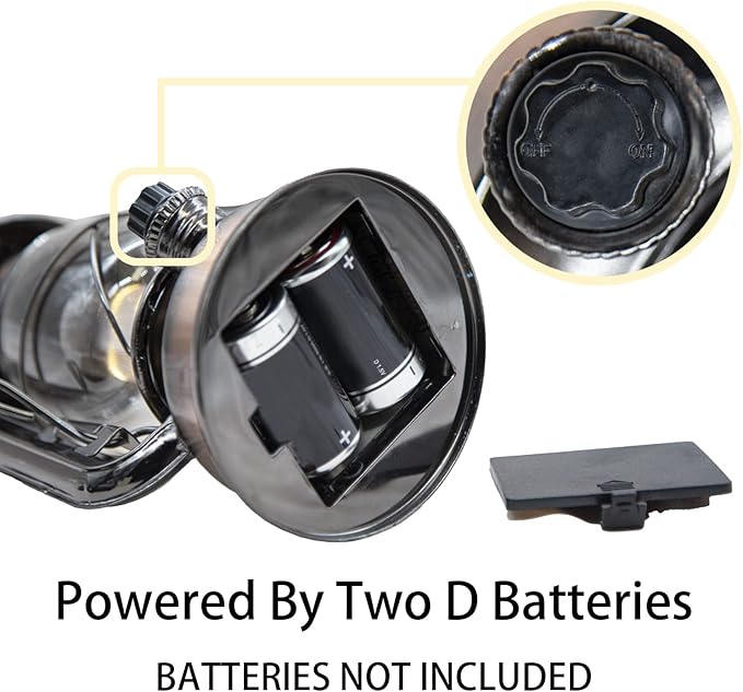 YAKii LED Vintage Lantern Metal Hanging Hurricane 12 LED Dimmer Switch Warm White Battery Operated Power Outage Indoor Camping Lighting Outdoor Brooklyn Decoration(Copper)