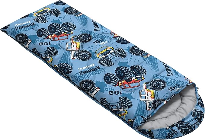AILONEN Outer Space Astronaut Camping Sleeping Bags,Lightweight & Waterproof,3 Season Warm & Cool Weather,Cartoon Sleeping Bags for Kids,Boys Girls Travelling,Outdoors