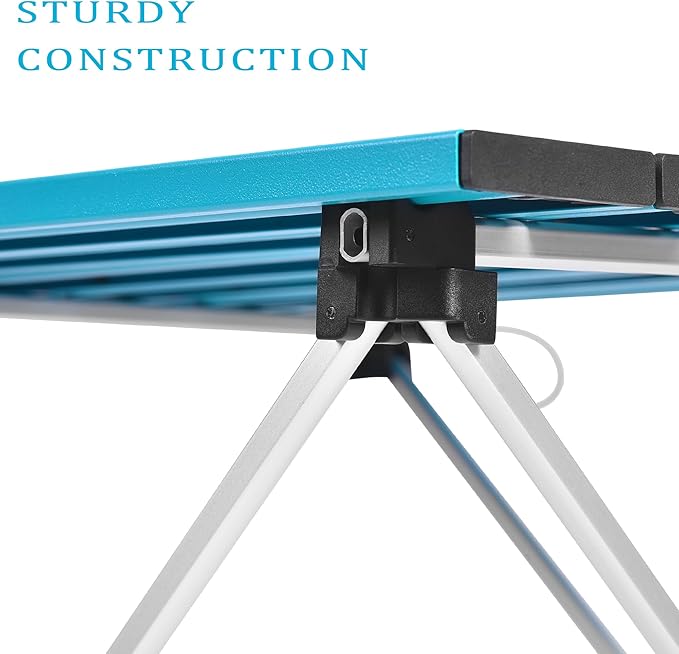 Grope Small Folding Camping Table with Aluminum Table Top, Beach Table for Sand with Carrying Bag,Prefect for Outdoor,Picnic,BBQ,Cooking,Festival