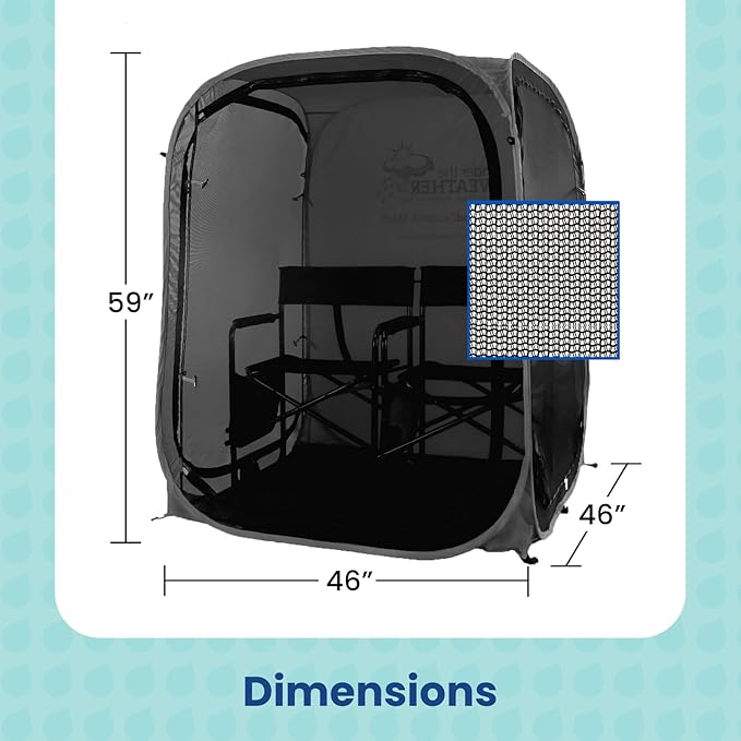 WeatherPod® The Original Shark Tank MyPod??Mesh 1-2 Person Pop-Up Screen Pod - Keeps Out Bugs, Mosquitos, and Harmful UV Rays - UPF 50 for Maximum Protection from The Sun