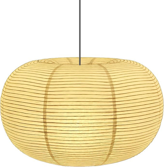 Hytsoeee(19.69Inch) Large Paper Lantern, Beige Apple Lamp Shade, Bohemian Style Lantern Pendant Light Shade, Suitable for Indoor Ceiling Decor (19.69)