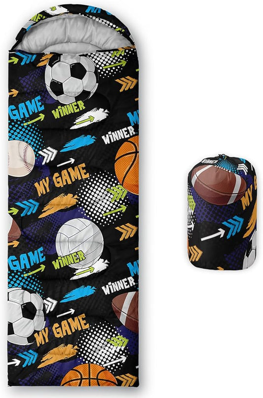 QOOMO Camping Sleeping Bags,3 Season Warm & Cool Weather,Lightweight,Waterproof Sleeping Bags for Adults & Kids,Traveling,and Outdoors,Camping Gear Equipment