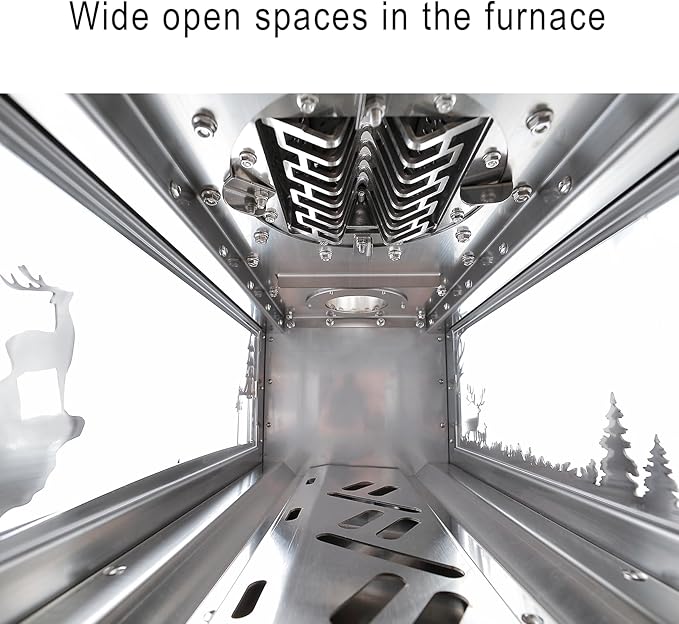 Wood Stove Wood Burning Stove Hot Tent Stove, Stainless Steel Portable Camping Stove with Oven & Camping Table and 6 Chimney Pipe for Outdoor, Camping, Cooking, Tents, Car Travel