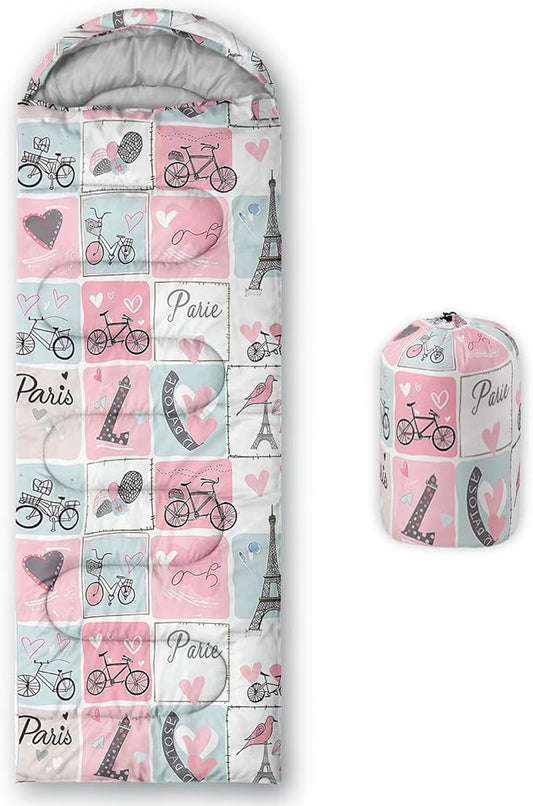 QOOMO Camping Sleeping Bags,3 Season Warm & Cool Weather,Lightweight,Waterproof Sleeping Bags for Adults & Kids,Traveling,and Outdoors,Camping Gear Equipment