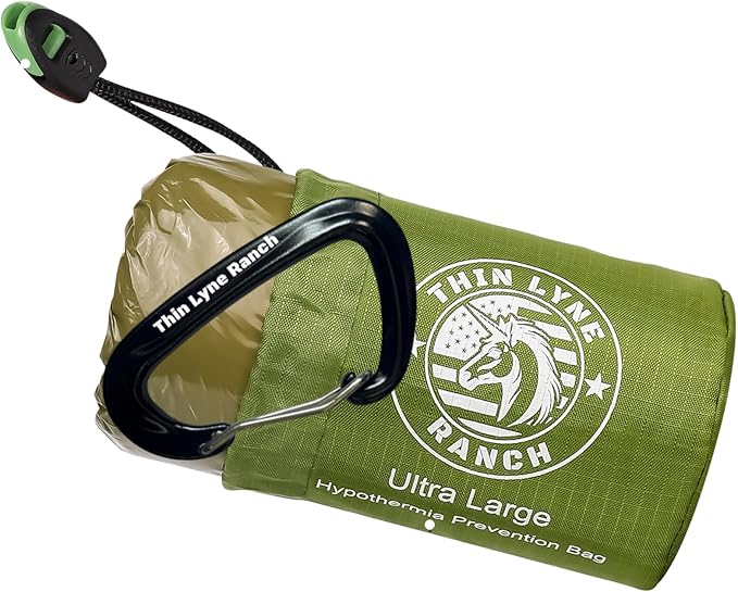 Ultra-Large Emergency Sleeping Bag for Survival - Hypothermia Prevention & Shelter - Multi-Person Bivvy Sack - Ideal Survival Gear, Emergency Bivy Camping Essentials