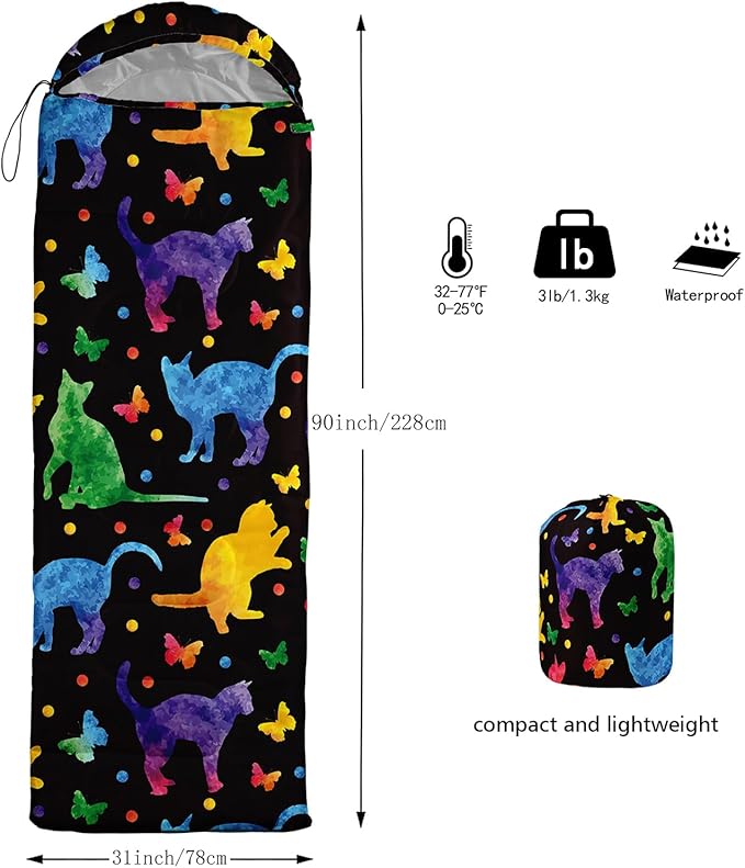 AILONEN Blue Glowing Basketball Sleeping Bag for Kids Boys,Warm and Cool Weather,Lightweight,Waterproof Backpacking,City Theme Ball Sports Sleeping Bag for Camping