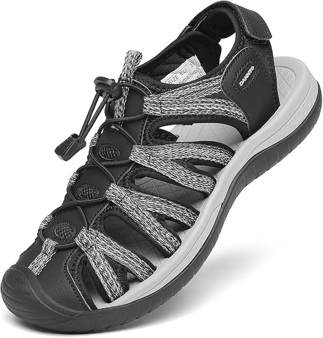 Dannto Women's Closed Toe Hiking Sandals Walking Water Sandal Comfort Athletic Sport Outdoor Sandals