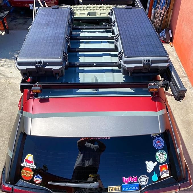 55W 12V ETFE Black Flexible Solar Panel, PERC Mono Solar Cells, Ultrathin Ultra Lightweight for Campers, RVs, Boats,Camping, Tent