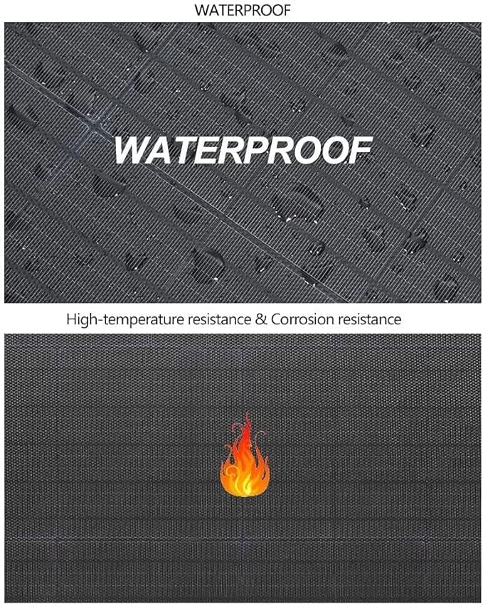 50W Full Black Flexible Solar Panel, 34x14in, Waterproof Lightweight with Highest Efficiency PERC Mono Solar Cells for RV,Van,Tent