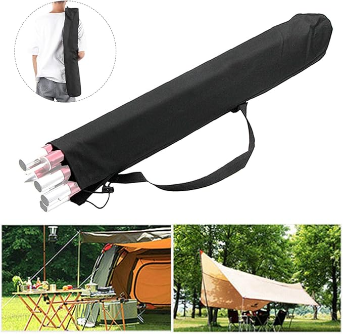 Keenso Camping Storage Bag,Multifunction Outdoor Camping Organizer Pouch Canopy Pole Storage Bag Tent Accessories