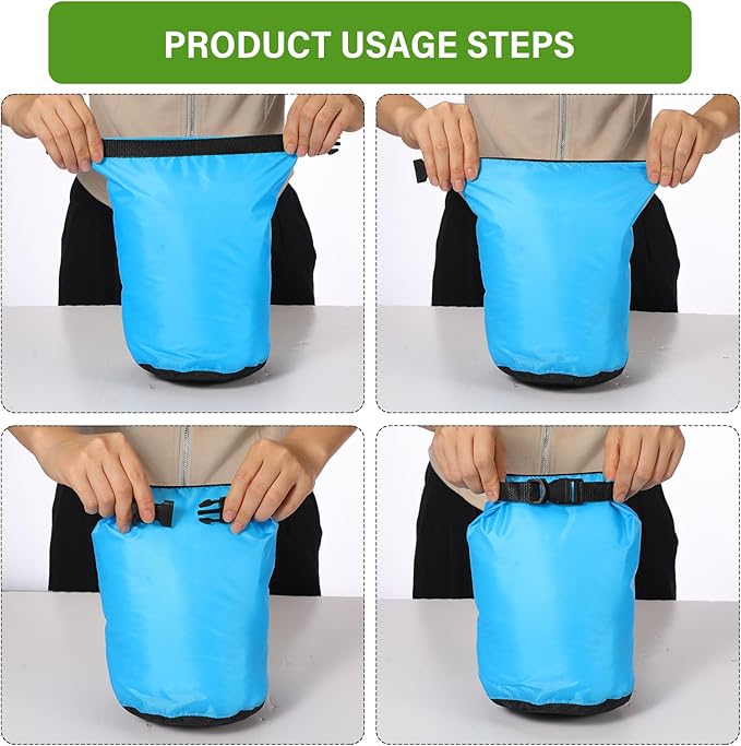 6 Pcs Waterproof Dry Bag Sack Lightweight Outdoor Dry Bags 35 L, 20 L, 15 L, 10 L, 5 L, 3 L Waterproof Boat Bag for Kayaking, Backpacking, Hiking, Camping Rafting(Fluorescent Color)