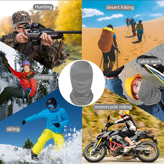 Achiou Ski Mask for Men Women, Balaclava Face Cover, Shiesty Mask UV Protector Lightweight for Motorcycle Snowboard