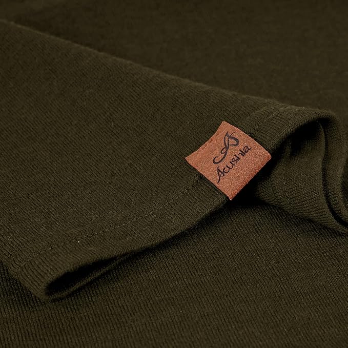 ACUSHLA 100% Merino Wool Neck Gaiter Ski Face Mask Scarf Neck Warmer for Men & Women All Weather