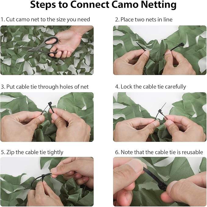 Camo Netting Camouflage Netting 20x20 10x20 10x10 Bulk Roll Burlap Camo Tarp Sunshade Net for Hunting Blind Dinosaur Birthday Jungle MilitaryTheme Party Decoration Camping Shooting