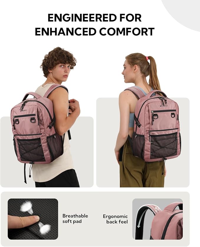 WATERFLY Travel Hiking Casual Backpack: 22L Lightweight Everyday Outdoor City Daypack College Bookbag for Woman Man