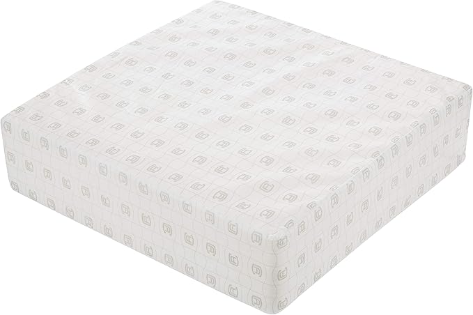 Classic Accessories Ravenna Water-Resistant 25 x 25 x 5 Inch Square Patio Seat Cushion Slip Cover & Foam, Dark Taupe, Lounge Chair Cushion