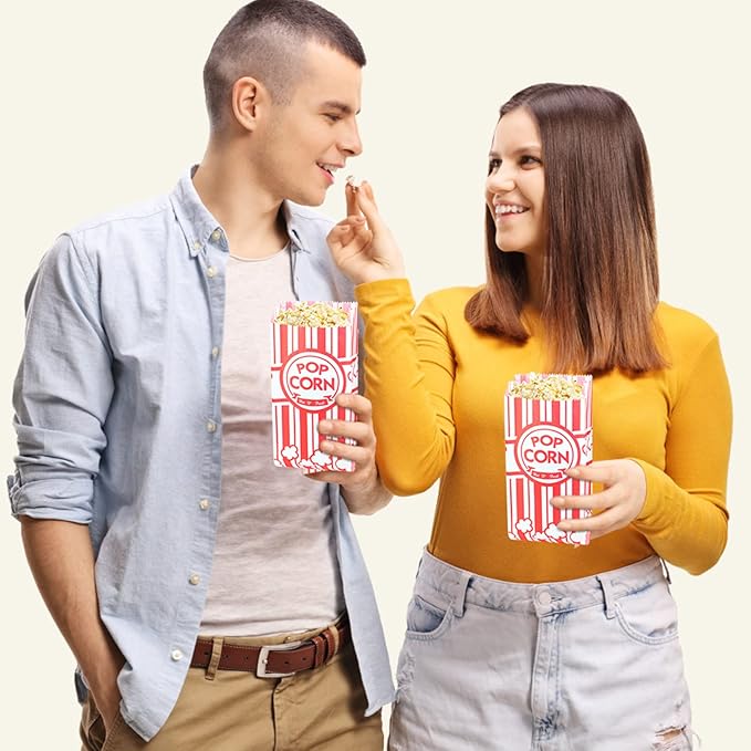 602 Pcs Popcorn Bags with Popcorn Scoop and Salt Shaker,1 oz Small Pop Corn Bags Popcorn Bags Individual Servings for Popcorn Machine Supplies Party Movie Night Theater