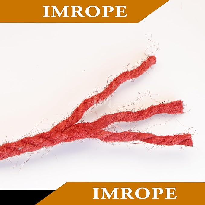 4mm x 100 Feet Red Jute Rope, Twine for Gardening Tomato Climbing Plant Tie Floristry Crafts Gift Wrapping Packing Decor