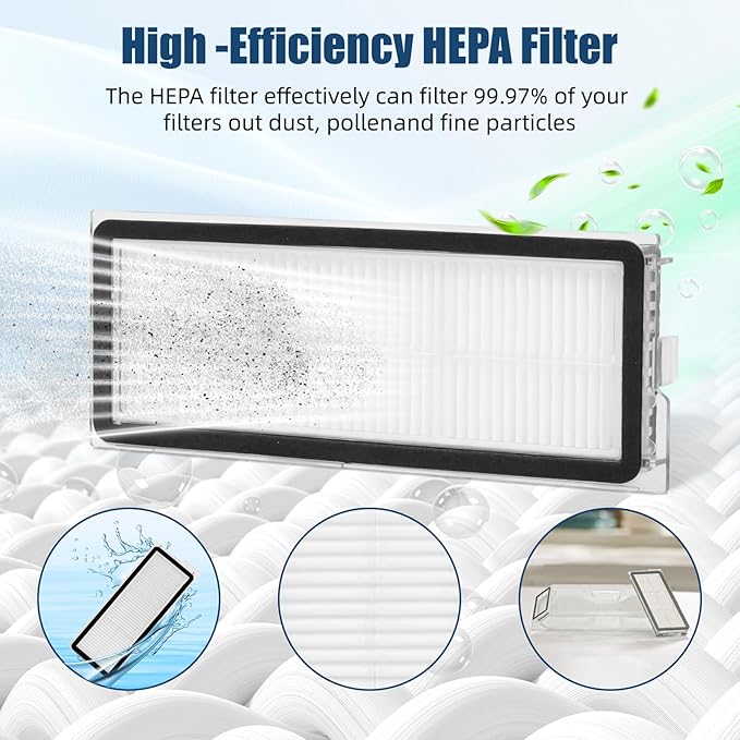 20 Pack Accessories Compatible with Roborock Qrevo S/Qrevo Pro/Qrevo Plus/Qrevo-Maxv Vacuum Robot,Parts Include:Main Brush,Side Brush,Hepa Filter,Mop Cloth,Dust Bag,Cleaning Brush&Screwdrive