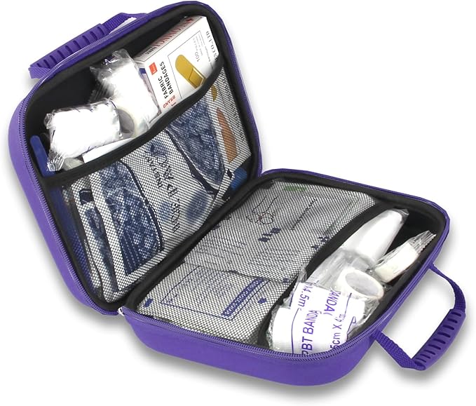 First-Aid Portable-Home Emergency-Kit Car-Travel - 299Pcs Urgent Basic First Aid Set Earthquake Emergency Kit Outdoor Backpacking Gear for Hiking Office Purple AMORNING